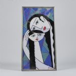 669340 Glass painting